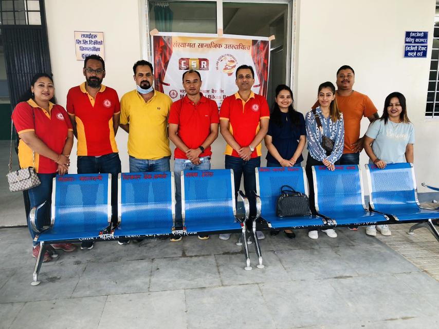 CSR of Mahalakshmi Bikas Bank: Handover of fans and chairs, installation of CC cameras